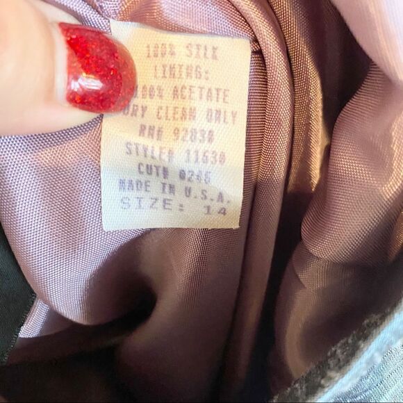 Vintage Kelly Graham New York Silk Skirt Lined EUC - Picture 4 of 4